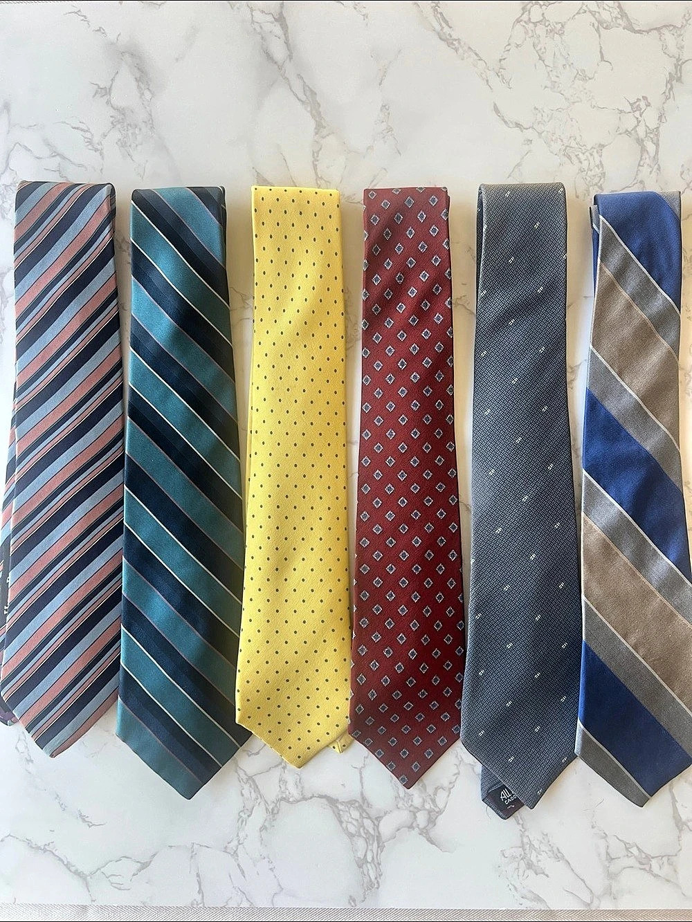 Harry Rosen mid-late 80’s Vintage Six-Piece Necktie Set - Very Good Condition